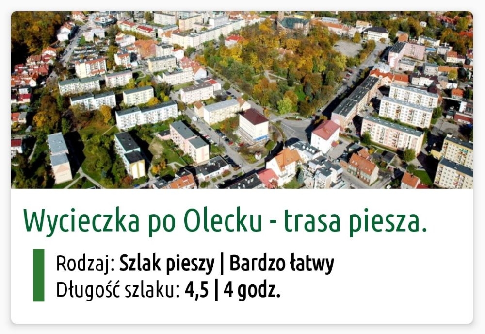 Wycieczka po Olecku - mapa.