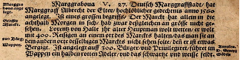 Fragment starego druku z ozdobną czcionką, zawierający historyczny tekst w języku niemieckim.