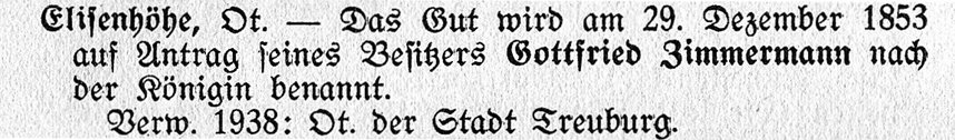 Fragment starego niemieckiego dokumentu drukowanego, zawierającego krótką informację historyczną.